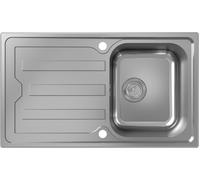hansgrohe S44 Evier encastré 342, acier inoxydable, avec égouttoir long, 860x500mm, 43365800