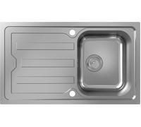 hansgrohe S44 Evier encastré 342, acier inoxydable, avec égouttoir long, 870x510mm, 43369800