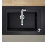 Hansgrohe S 51 évier en granit 77x51 cm noir 43313170