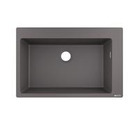 hansgrohe encastrer match0 43313290770 x 510 mm, cuve principale 2000 , 2000 prédéfini, gris pierre