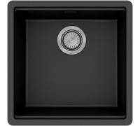 hansgrohe S53 Evier à encastrer SilicaTec, 400x400mm, 43361170, Couleur: Noir graphite