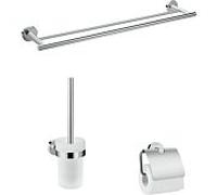 Hansgrohe Logis Universal - Ensemble d’accessoires pour salle de bains, chrome 41727000