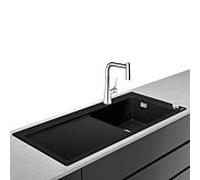 hansgrohe Select combinaison évier 43214000 1050 x 510 mm, 2000 cuve principale droite, égouttoir, chromé