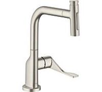 hansgrohe Select mitigeur d'évier 39863800 avec douchette extractible, Inox