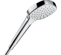 Hansgrohe Douchette Croma Select E 1 jet 26815400 – EcoSmart 9 l – Ø110 mm – Blanc/Chromé