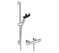 HANSGROHE Set de douche 105 3 jets Pulsify Select S EcoSmart avec barre, flexible et thermostatique Ecostat Fine C3 - Chromé