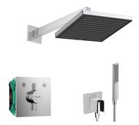 Hansgrohe - Set de douche avec mitigeur encastré, avec corps d’encastrement, 26x26 cm, chrome SANI21HHH001