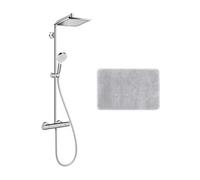 Hansgrohe set de douche Crometta E 240 + cadeau gratuit tapis de salle de bain Swis Aqua Technologies, gris (27271000-DSE)