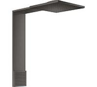 hansgrohe ShowerComposition module de douche 12594340 250x250mm, montage mural, 2jet, avec douche d'épaule, chrome noir brossé