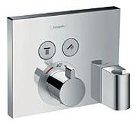 hansgrohe ShowerSelect 15765000 Set de finition pour mitigeur thermostatique, 2 sorties