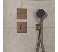 hansgrohe ShowerSelect Comfort E thermostat 15574140 UP, pour 1 consommateur, bronze brossé