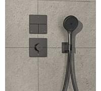hansgrohe ShowerSelect Comfort E thermostat 15575340 UP, pour 1 consommateur et une sortie supplémentaire, chrome noir brossé