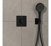 hansgrohe ShowerSelect Comfort E thermostat 15578670 UP, pour 2 consommateurs, avec combinaison de sécurité EN 1717, noir mat