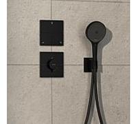 hansgrohe ShowerSelect Comfort E valve 15573670 UP, pour 3 consommateurs, noir mat