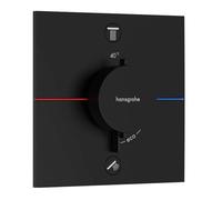 hansgrohe ShowerSelect Comfort E thermostat 15572670 encastré, pour 2 Verbraucher , sans combinaison de sécurité EN 1717, noir mat