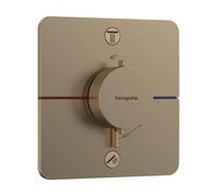 Hansgrohe Mitigeur encastré ShowerSelect Comfort Q 15586140 – thermostatique 2 voies, bronze brossé
