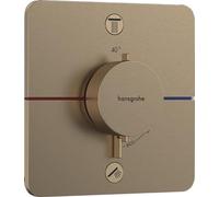 hansgrohe ShowerSelect Comfort Q - Mitigeur thermostatique, Robinet encastré avec arrêt de sécurité (SafetyStop) à 40°C, Thermostat 2 sorties, Bronze brossé