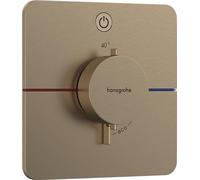 hansgrohe ShowerSelect Comfort Q - Mitigeur thermostatique, Robinet encastré avec arrêt de sécurité (SafetyStop) à 40°C, Thermostat 1 sortie, Bronze brossé