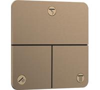 hansgrohe ShowerSelect Comfort Q - Robinet d'arrêt pour la montage encastré de mitigeurs thermostatiques ShowerSelect Comfort (3 fonctions), Bronze brossé, 15587140