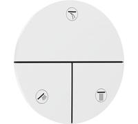 hansgrohe ShowerSelect Comfort Q - Robinet d'arrêt pour la montage encastré de mitigeurs thermostatiques ShowerSelect Comfort (3 fonctions), Blanc mat, 15587700