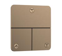hansgrohe ShowerSelect Comfort Q robinet, encastré, 3 consommateurs, rosace Soft Edge, 15587140, Couleur: Bronze brossé