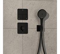 hansgrohe ShowerSelect Comfort Q Thermostat 15589670 UP, pour 1 Verbraucher et une sortie supplémentaire, noir mat