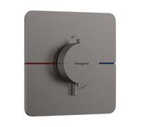 hansgrohe ShowerSelect Comfort Q thermostat, encastré, 1 consommateur, rosace Soft Edge, 15588340, Couleur: Chrome noir brossé