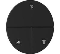 hansgrohe ShowerSelect Comfort S - Robinet d'arrêt pour la montage encastré de mitigeurs thermostatiques ShowerSelect Comfort (3 fonctions), Noir mat, 15558670