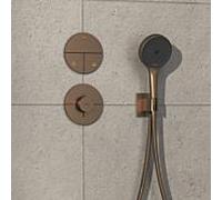 hansgrohe ShowerSelect Comfort S thermostat 15559140 UP, pour 1 consommateur, bronze brossé