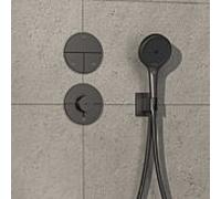 hansgrohe ShowerSelect Comfort S thermostat 15562340 UP, pour 1 consommateur et une sortie supplémentaire, chrome noir brossé