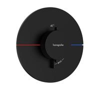 hansgrohe ShowerSelect Comfort S thermostat, encastré, 1 consommateur, rosace ronde, 15559670, Couleur: noir mat
