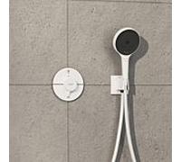hansgrohe ShowerSelect Comfort S thermostatique 15554700 UP, pour 2 consommateurs, sans combinaison de sécurité EN 1717, blanc mat