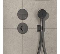 hansgrohe ShowerSelect Comfort S valve 15558340 UP, pour 3 consommateurs, chrome noir brossé