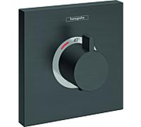 hansgrohe ShowerSelect Ensemble de finition haut débit 15760340 thermostat encastré, chrome noir brossé