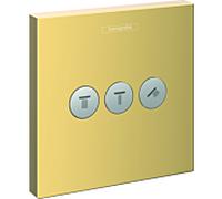 hansgrohe ShowerSelect garniture set 15764990 valve dissimulée, 3 Verbraucher , aspect or poli