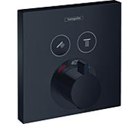 Hansgrohe Mitigeur bain-douche encastré ShowerSelect 15763670 – thermostat, 2 fonctions, noir mat
