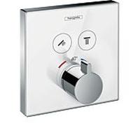 Hansgrohe ShowerSelect mitigeur bain-douche encastrée avec thermostat chrome-blanc 15738400