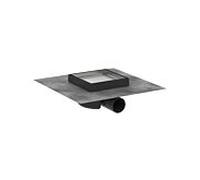 Hansgrohe RainDrain Spot - Siphon de douche avec grille de 15x15 cm, pour carrelage, inox brossé 56112800