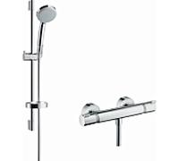 Hansgrohe Set de douche Croma 100 Vario – Thermostat, 3 jets, chromé 27034000
