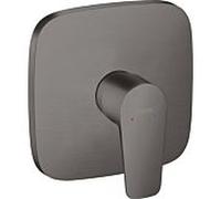 hansgrohe Talis E mitigeur de douche à levier unique encastré, 71765340, Couleur: Chrome noir brossé