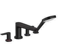 Hansgrohe Mitigeur bain-douche Talis E 4 trous pour baignoire noir mat 71748670