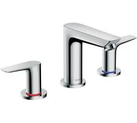 hansgrohe Talis E Mélangeur lavabo 3 trous, déchets pop-up, projection 112mm, 71733000, Couleur: chrome