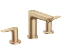 hansgrohe Talis E Mélangeur lavabo 3 trous, déchets pop-up, projection 112mm, 71733140, Couleur: bronze brossé