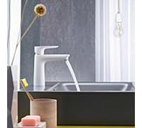 hansgrohe Talis E, mitigeur monocommande de lavabo 110, vidage automatique, saillie de 112 mm, 71710700, Couleur: blanc mat