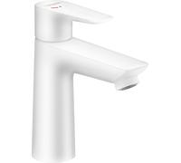 hansgrohe Talis E, mitigeur monocommande de lavabo 110 CoolStart, vidage par pression, saillie de 112 mm, 71713700, Couleur: blanc mat