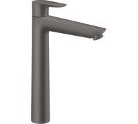 hansgrohe Talis E mitigeur monocommande de lavabo 240, vidage automatique, saillie de 183mm, 71716340, Couleur: Chrome noir brossé