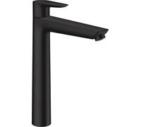 hansgrohe Talis E mitigeur monocommande de lavabo 240, vidage automatique, saillie de 183mm, 71716670, Couleur: noir mat