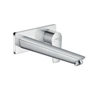 hansgrohe Talis E mitigeur monocommande de lavabo encastré, montage mural, robinet à crépine déverrouillable, saillie de 225 mm, 71734000