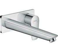 hansgrohe Talis E mitigeur monocommande de lavabo encastré, montage mural, robinet à crépine déverrouillable, saillie de 225 mm, 71734000, Couleur: chrome