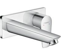 hansgrohe Talis E mitigeur monocommande de lavabo encastré, montage mural, vanne à crépine déverrouillable, saillie de 165mm, 71732000